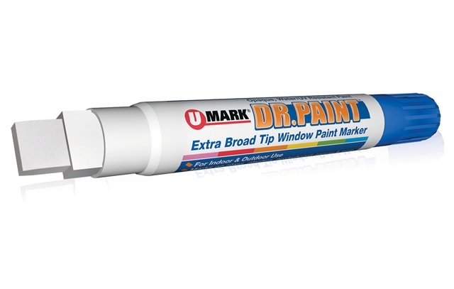 U-Mark Dr. Paint Extra Broad Tip Window Paint Marker- 6 Pack: Blue