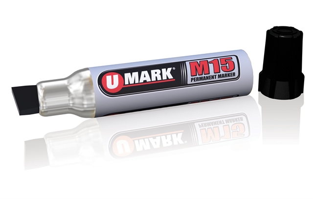 U-Mark M15 Permanent Marker- 12 Pack: Blue