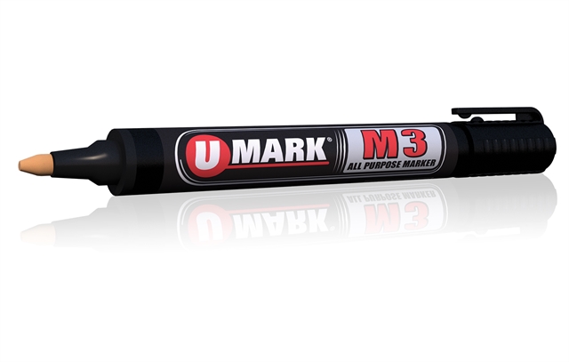 U-Mark M3 All Purpose Ink Marker- 12 Pack: Black
