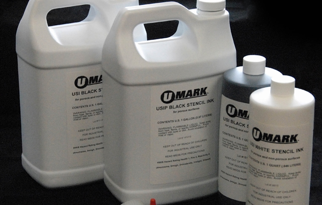 U-Mark Stencil Ink for all Surfaces:USI Solvent Quart