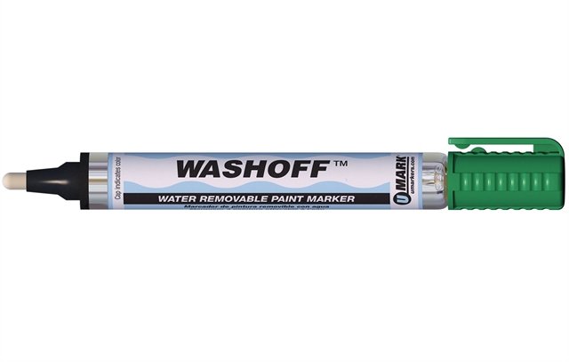 U-Mark WASHOFF™ Water Removable Paint Marker- 12 Pack: Replen Tips for: BK,Bl,GR,RD