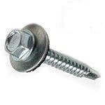 Unslotted Indented Hex Washer Head with Bonded Sealing Washer Steel Zinc Plated #2 Point Self Drilling Screw