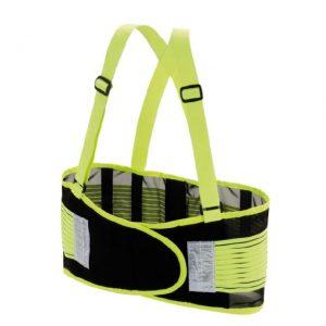 Valeo 8 High Visibility Green Back Support Belt Small