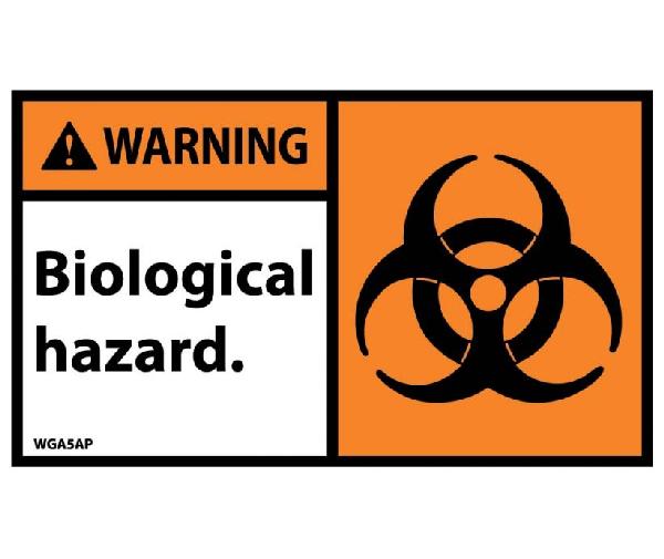 WARNING BIOLOGICAL HAZARD LABEL