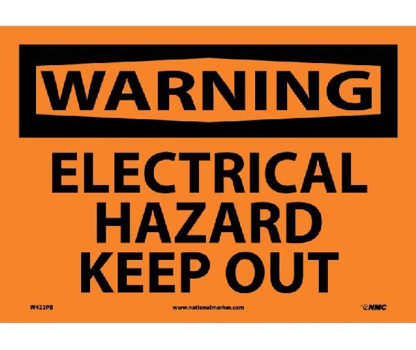 WARNING ELECTRICAL HAZARD KEEP OUT SIGN