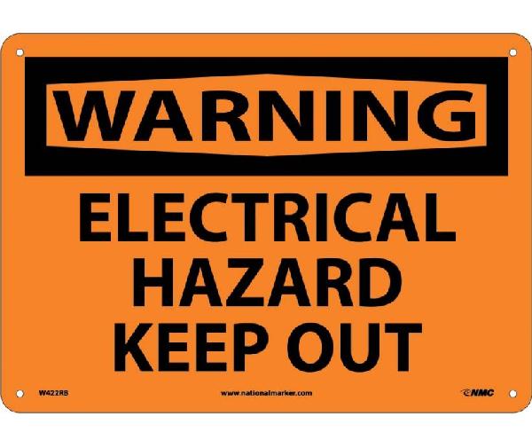WARNING ELECTRICAL HAZARD KEEP OUT SIGN