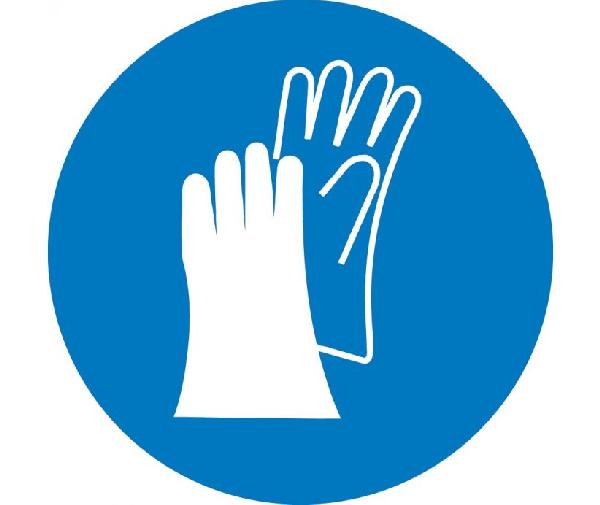 WEAR HAND PROTECTION ISO LABEL