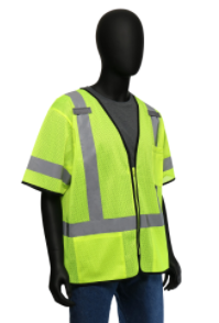 West Chester 2X-Large Lime 100% Polyester Class 3 Standard Vest With Zipper Front