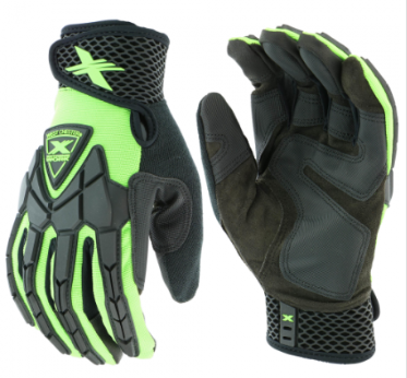 West Chester Extreme Work™ Black/Lime Strike ProteX™ XLock™ Cuff High Dexterity Gloves