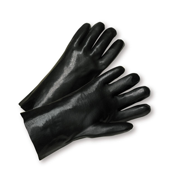 West Chester J1027 Standard Smooth Black PVC Jersey Lined 12 Gloves