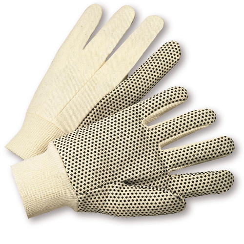 West Chester K01PDI Premium 10 oz. Cotton Canvas with PVC Dots Gloves