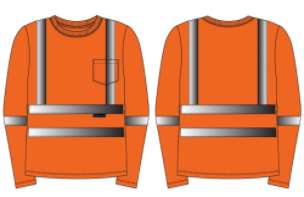 West Chester Medium Orange Class 3 Standard Long Sleeve Shirt