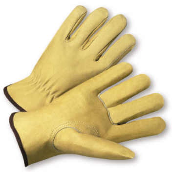 West Chester Red Fleece Lined Pigskin Leather Driver Gloves