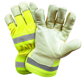West Chester Yellow Insulated Hi-Viz Premium Pig Skin Palm Coated Gloves